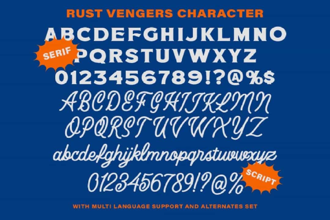 Rust Vengers Font Duo Image 3