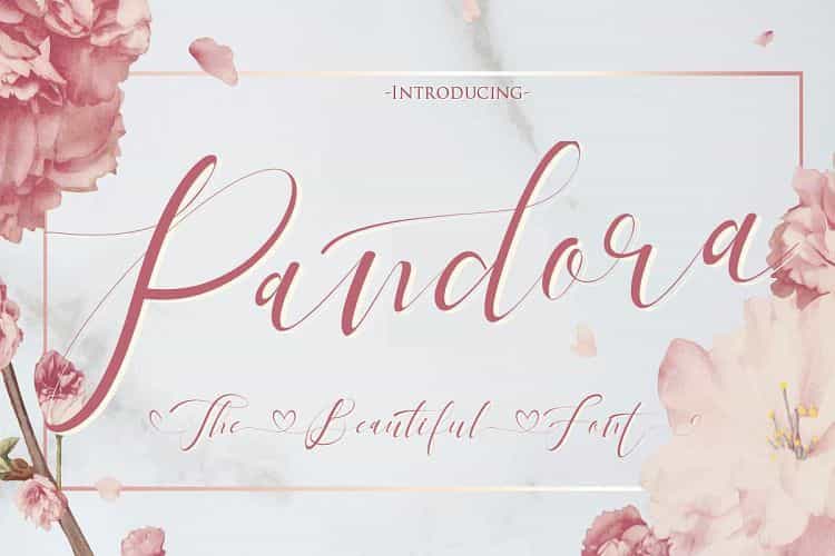 Pandora Calligraphy Font Image 1