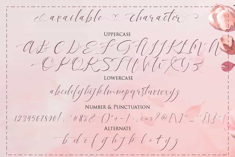 Pandora Calligraphy Font Image 2