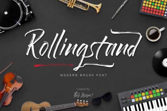 Rollingstand Brush Font Image 1
