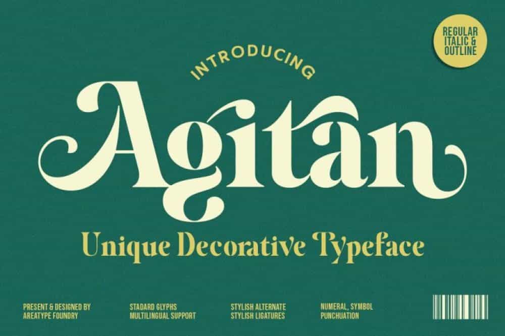 Agitan Font Image 1