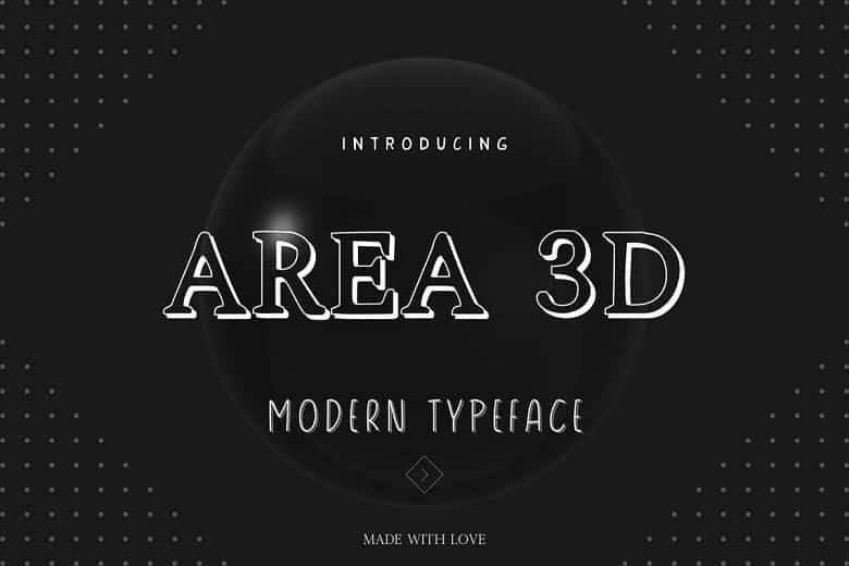 Area 3D Font Image 1