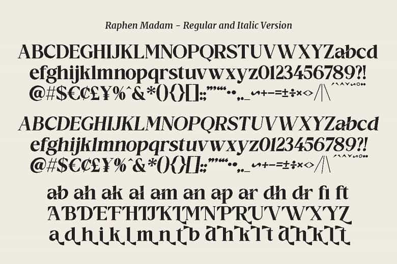 Raphen Madam Font Image 3