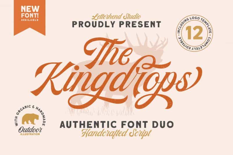 Kingdrops Calligraphy Font Image 1