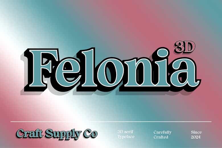 Felonia 3D Font Image 1