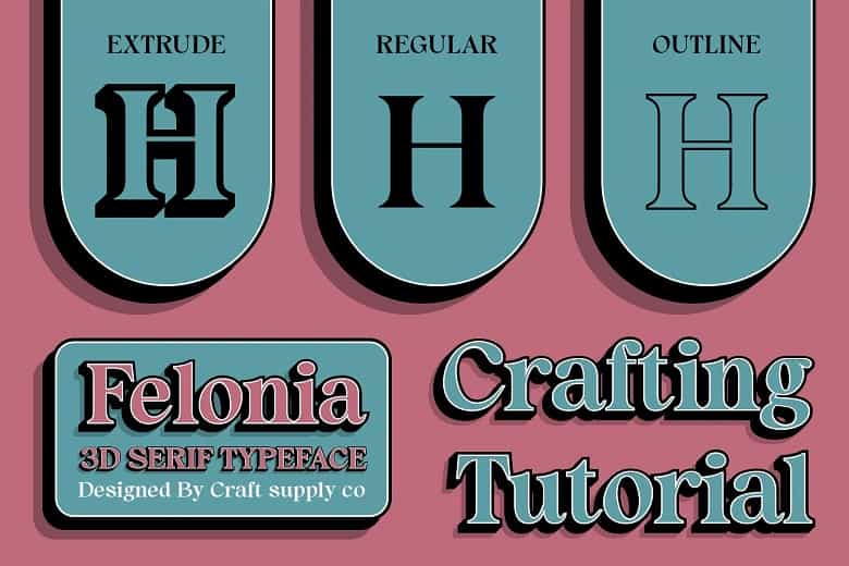 Felonia 3D Font Image 2