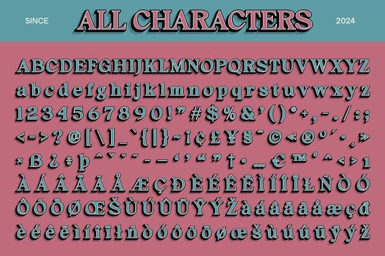 Felonia 3D Font Image 3