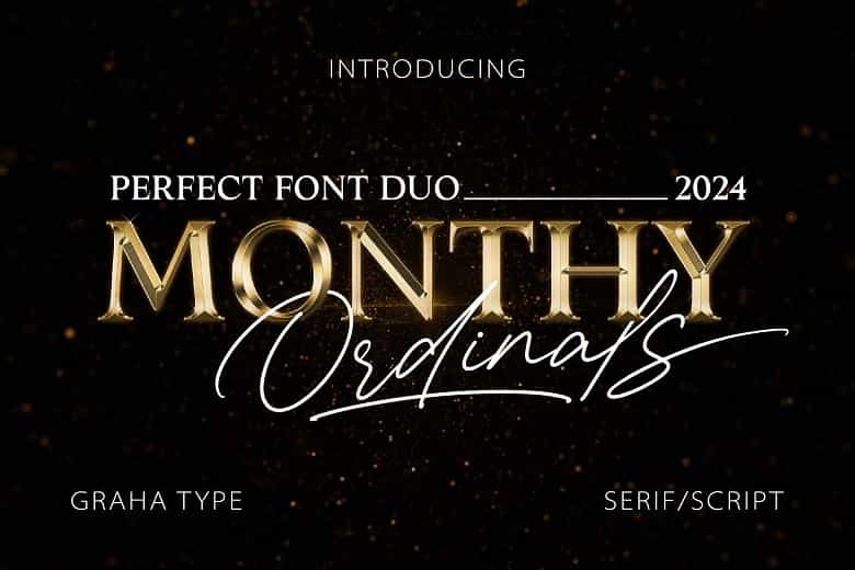 Monthy Ordinals Font Duo Image 1