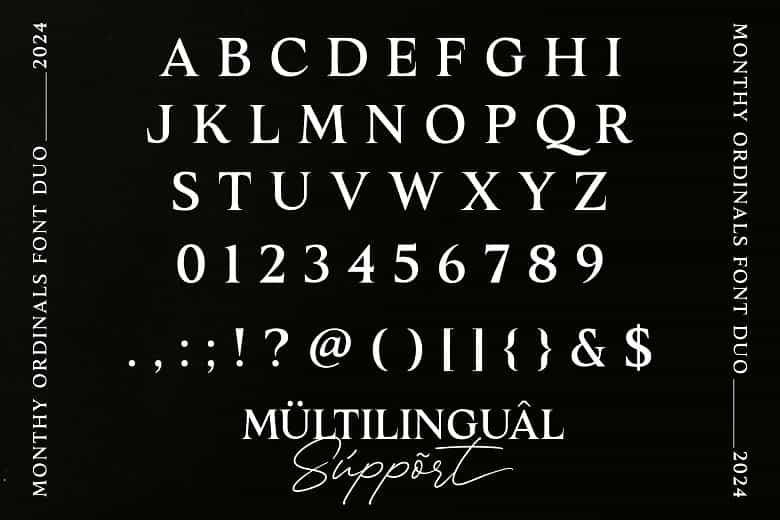 Monthy Ordinals Font Duo Image 2