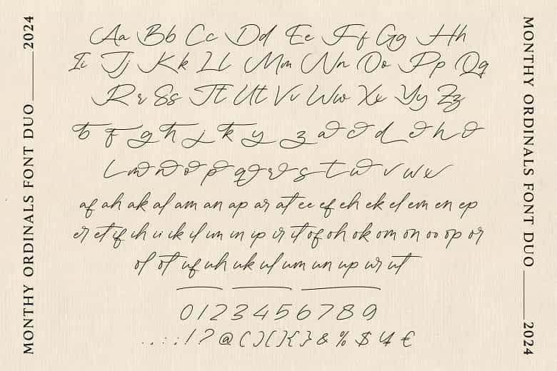 Monthy Ordinals Font Duo Image 3