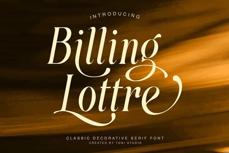 Billing Lottre Font Image 1