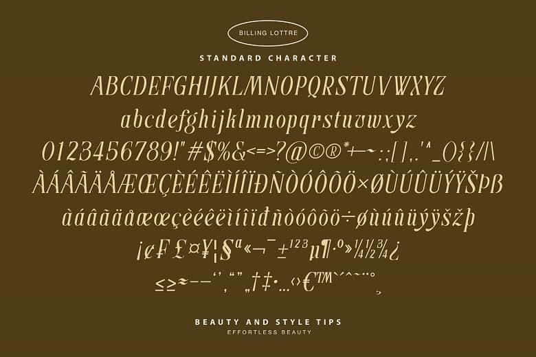 Billing Lottre Font Image 3