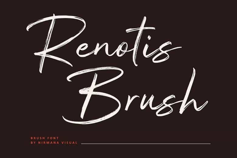 Renotis Brush Font Image 1