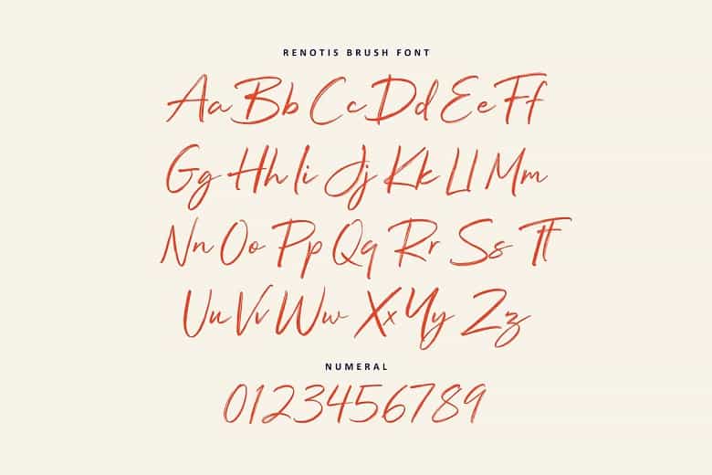 Renotis Brush Font Image 2