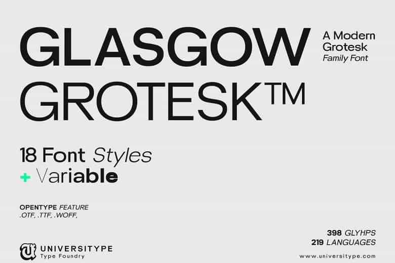 UT Glasgow Grotesk Font Image 1