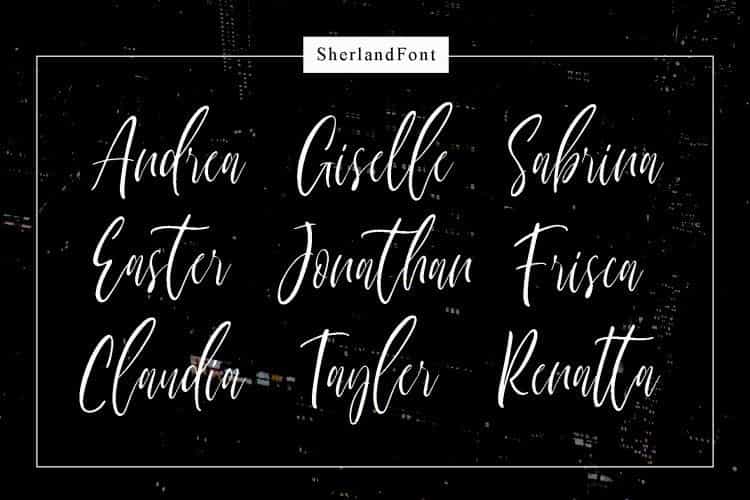 Sherland Script Font Image 3