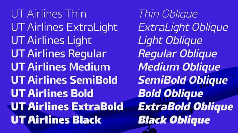 UT Airlines Font Image 2