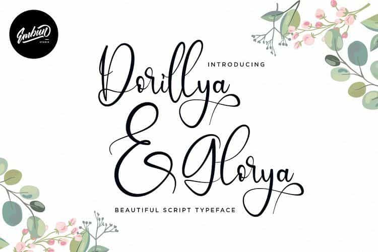 Dorillya & Glorya Script Font Image 1