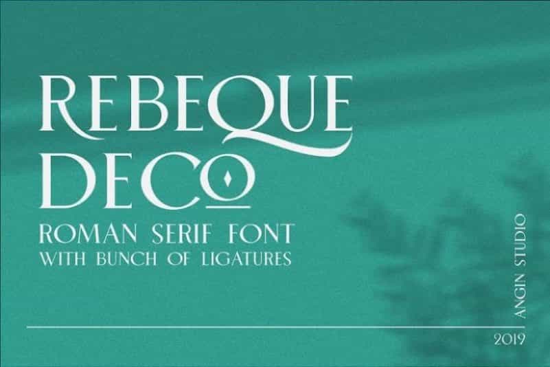 Rebeque Deco Serif Font Image 1
