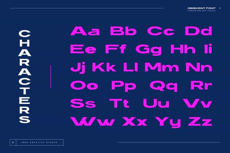 Obiscent Font Image 2
