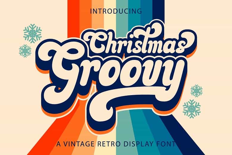 Christmas Groovy Font Image 1