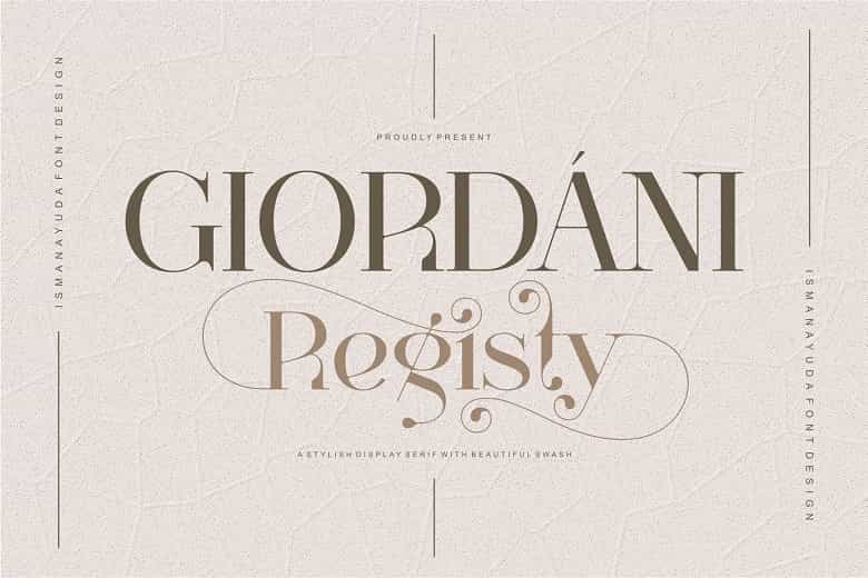 Giordani Registy Font Image 1