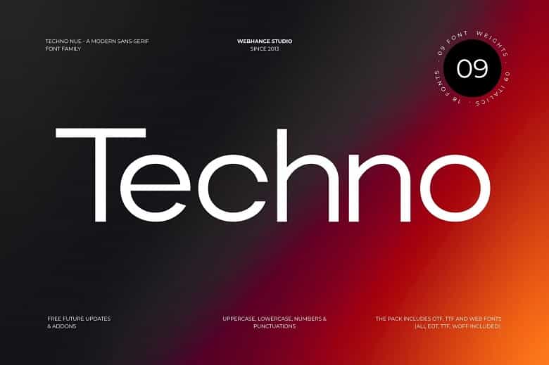 Techno Nue Font Family Image 1