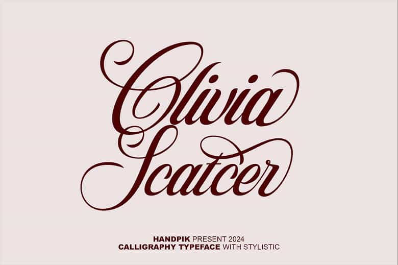 Olivia Scater Font Image 1