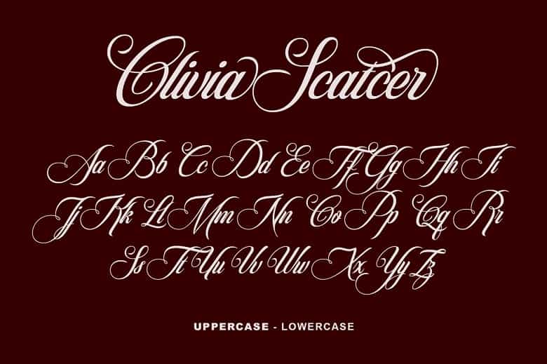 Olivia Scater Font Image 2