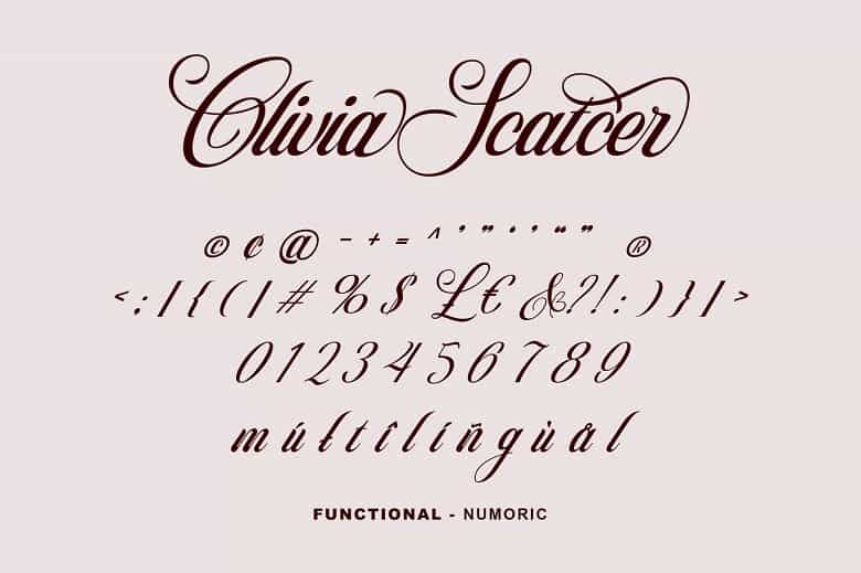 Olivia Scater Font Image 3