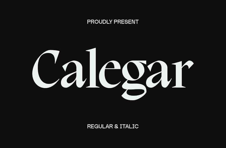 Calegar Font Image 1