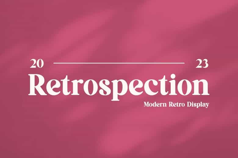 Retrospection Font Image 1