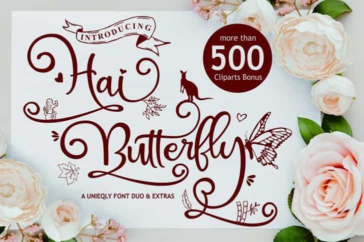 Hai Butterfly Font Image 1