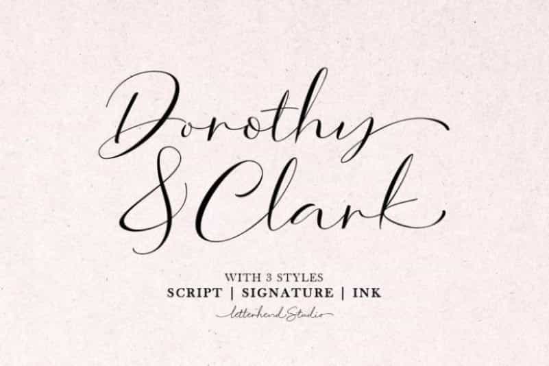 Dorothy Clark Script Font Image 1