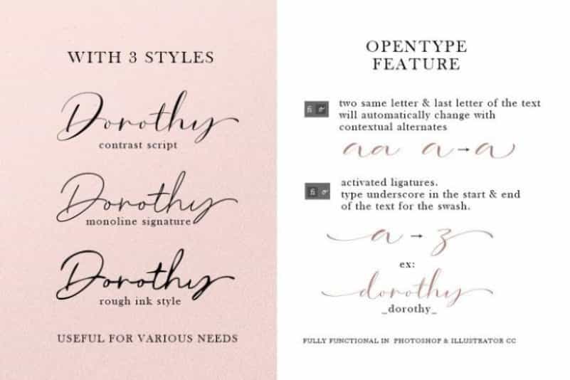 Dorothy Clark Script Font Image 3