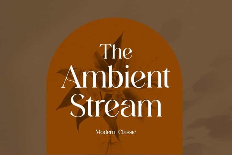 The Ambient Stream Font Image 1
