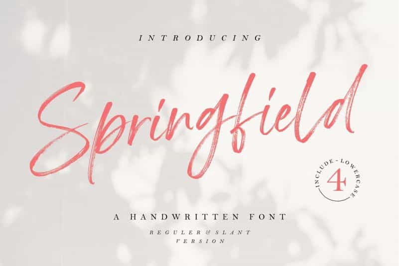Springfield Hand Brush Font Image 1