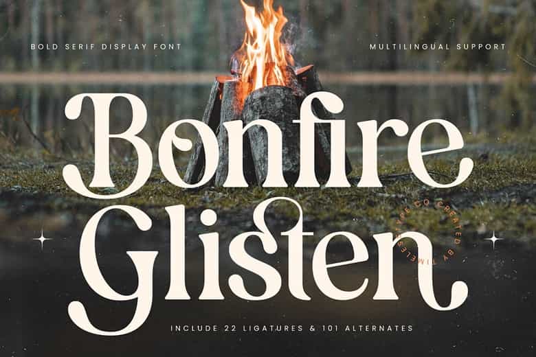 Bonfire Glisten Font Image 1