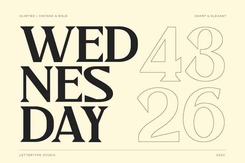 Slimtwo Font Image 2