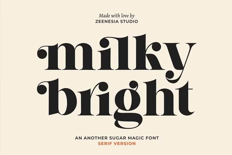 Milky Bright Font Image 1
