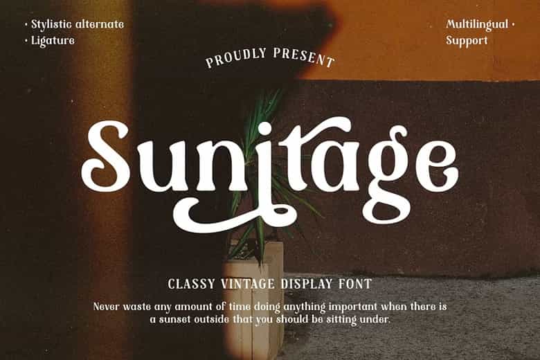 Sunitage Font Image 1