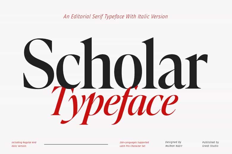 Scholar Font Image 1