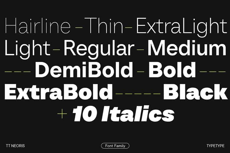 TT Neoris Font Family Image 3