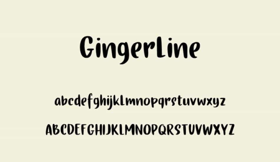 Gingerline Font Image 3
