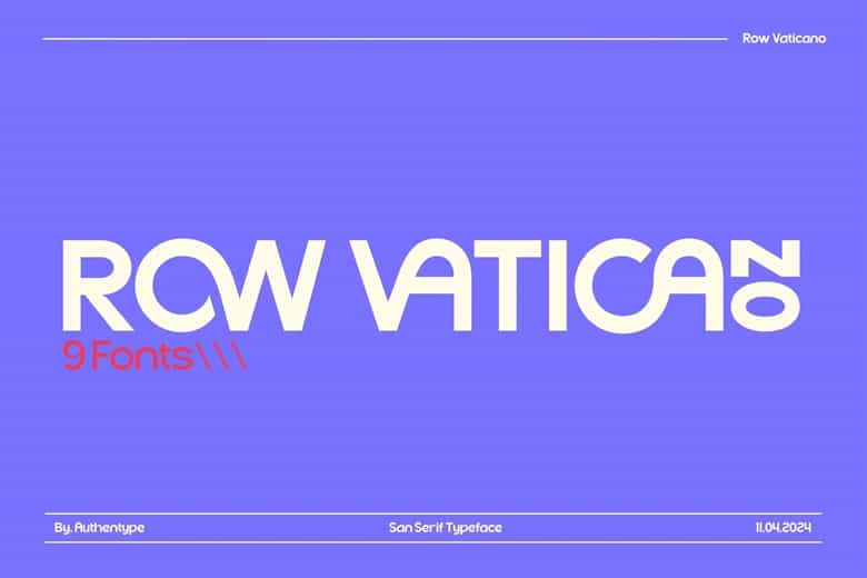 Row Vatikano Font Image 1