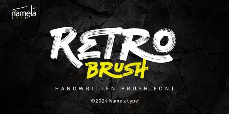 Retro Brush Font Image 1