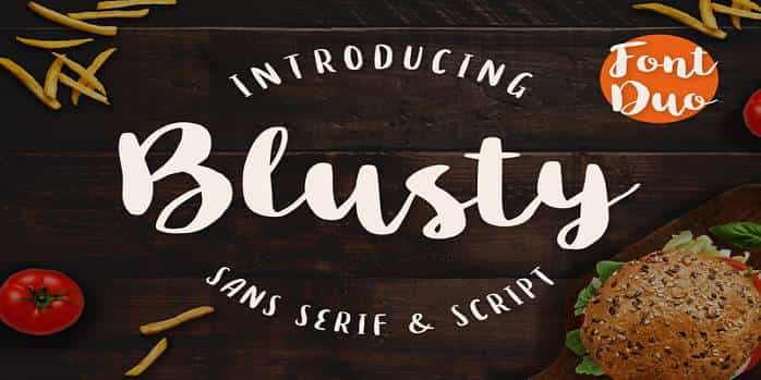 Blusty Script Font Image 1