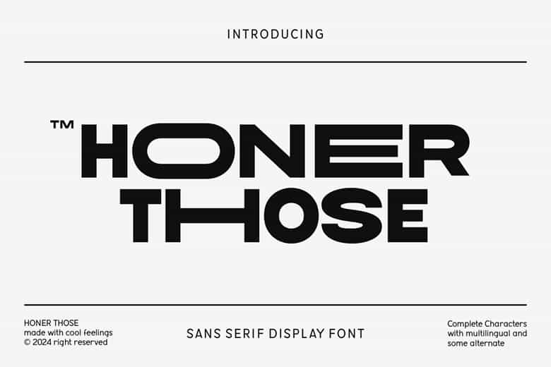Honer Those Font Image 1