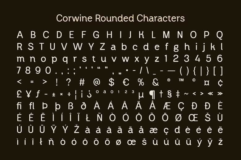 Corwine Rounded Font Image 3