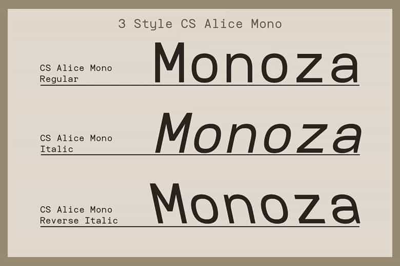 CS Alice Mono Font Image 2